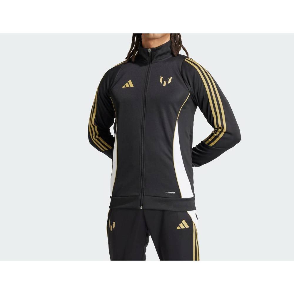 NEW ADIDAS men's messi track suit jacket in black